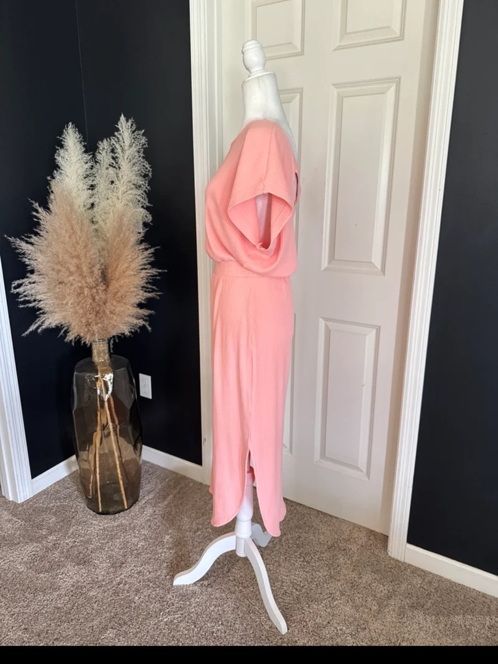 Anthropologie Daily Practice Dolman Sleeve Maxi Dress in Peach size Small - Picture 4 of 12